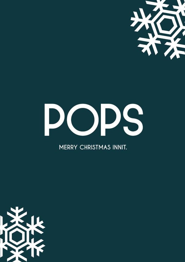 dad pops Christmas Card 20000 created by Streetgreets