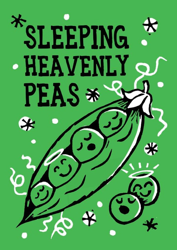 Funny Peas Pun Christmas Card created by Woah there Pickle
