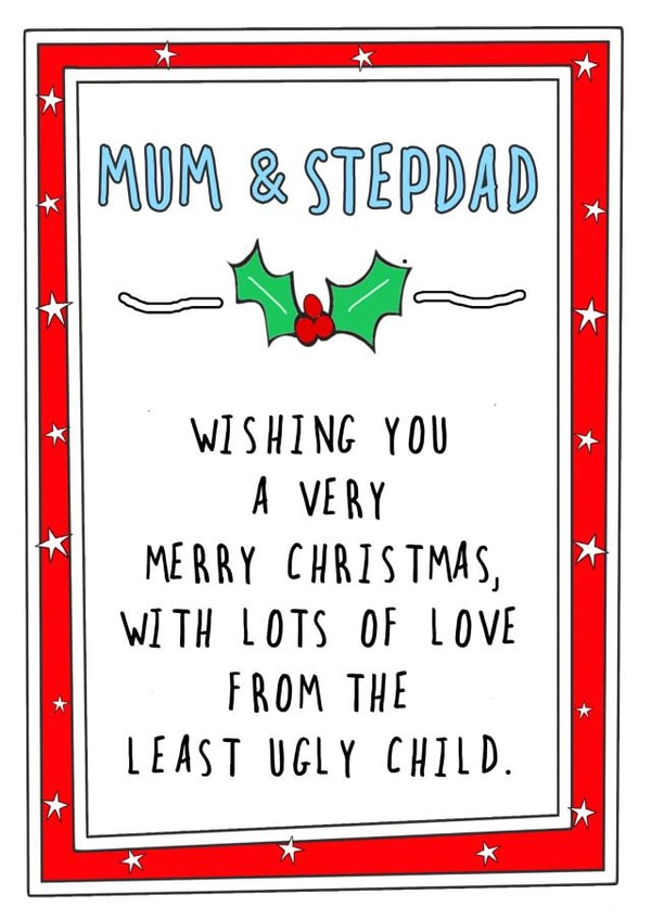 mum stepdad Christmas Card 7550 created by Go La La!