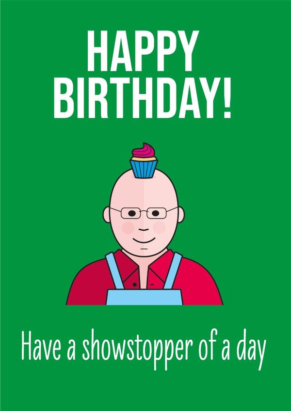 gbbo british Birthday Card 20408 created by The laughing group