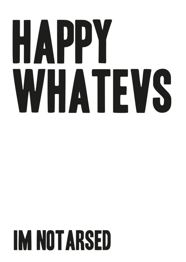 adult funny Just because Card 29745 created by Proper Gander Design