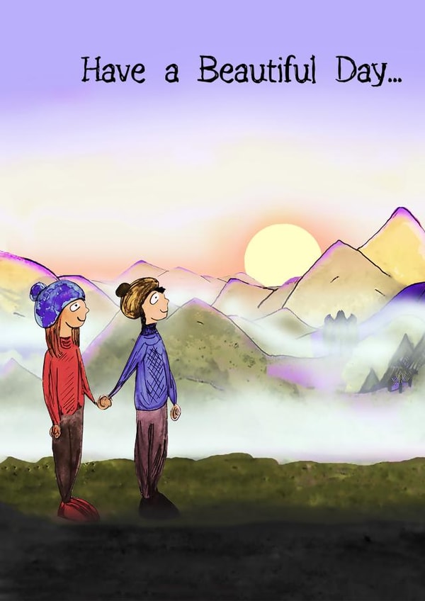 sunrise morning Birthday Card 15474 created by Laura Kavanagh