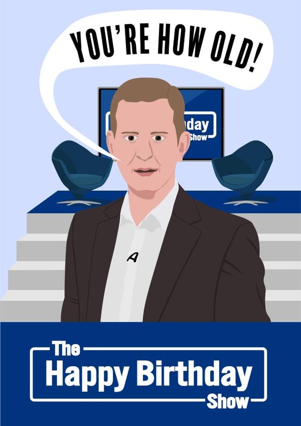 Jeremy Kyle TV Birthday Card 17338 created by Haydn Pole