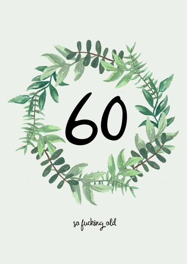 60 60th Birthday Card 15990 created by Pippin Prints