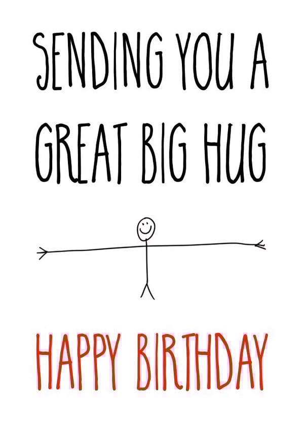 Birthday Hug Card created by Adam Regester