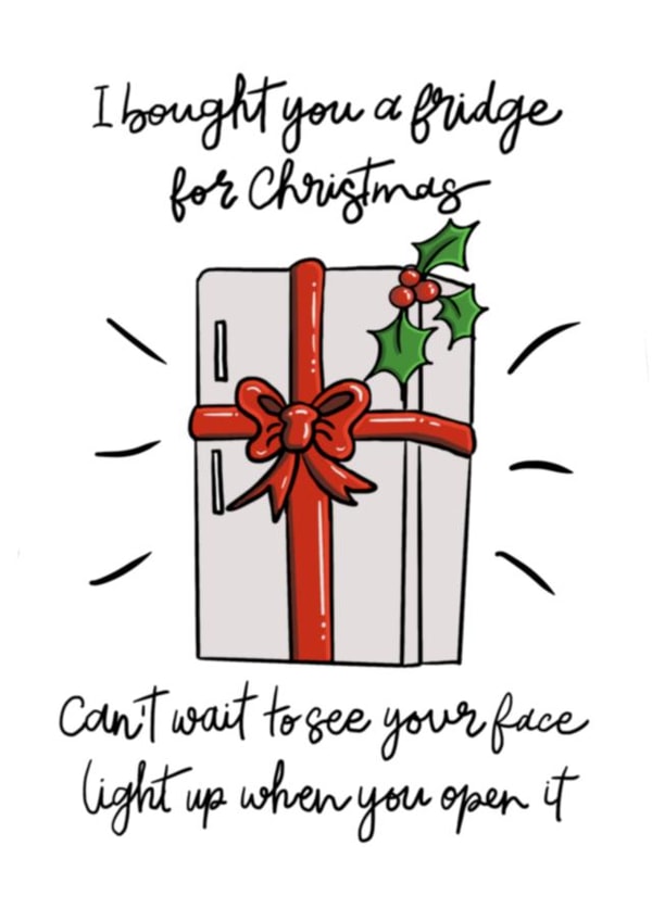 fridge face Christmas Card 45400 created by Clare Stansfield