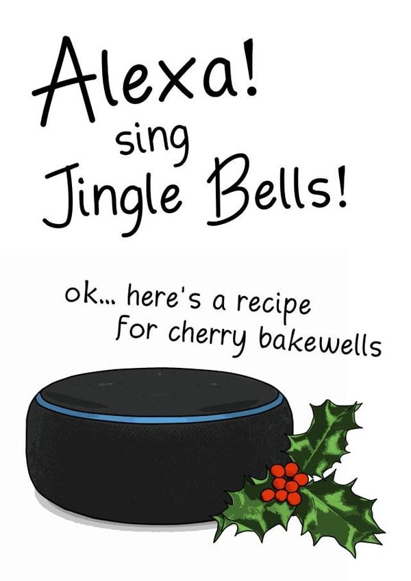 Alexa - Speaker - Music - Alexa Sing Jingle Bells - Jingle Bells - Funny - Modern - Tech - Christmas Card created by Memetallica