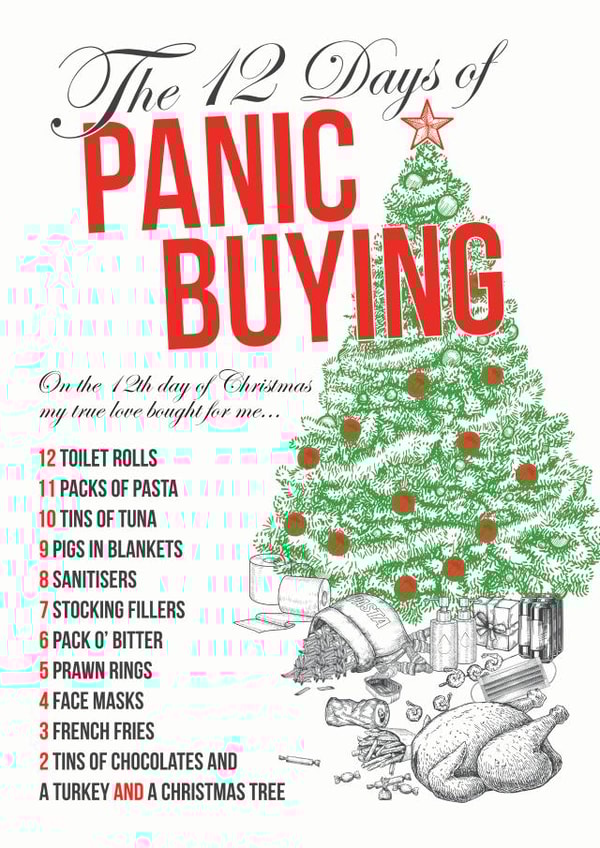 12 days of christmas Panic Buying Card 40874 created by Peter De Wreede