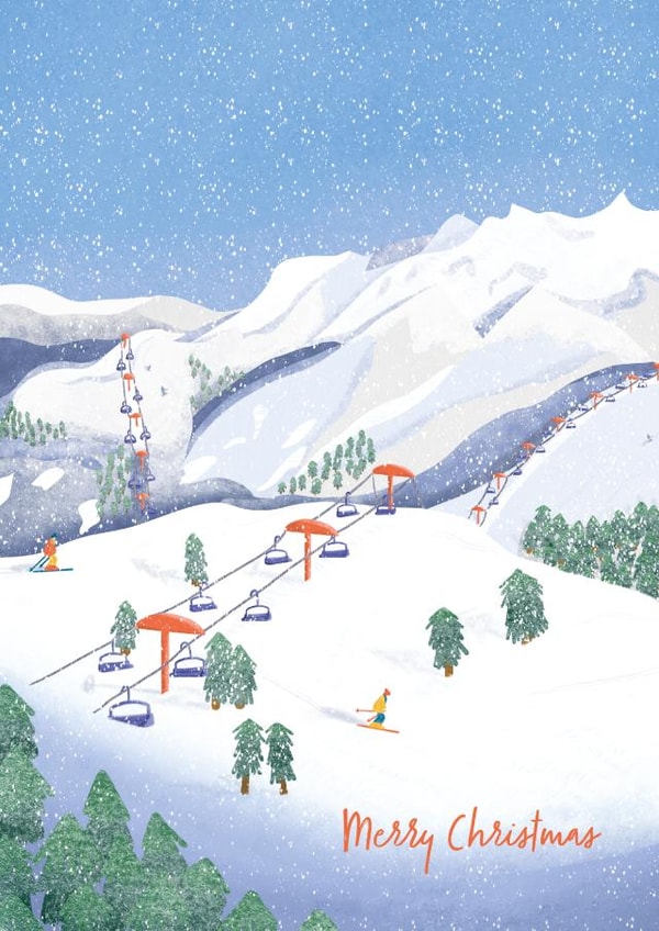 traditional arty Christmas Card 18803 created by Inky Acorn Designs