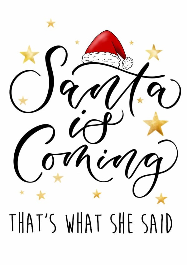 Funny and rude Christmas card created by The Amyverse