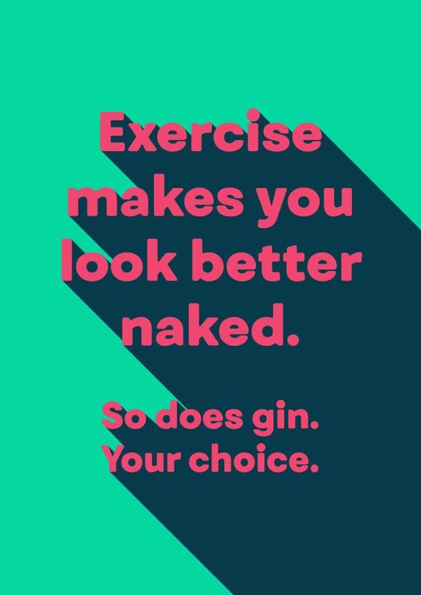 funny exercise Birthday Card 27167 created by Ginger Ink Design