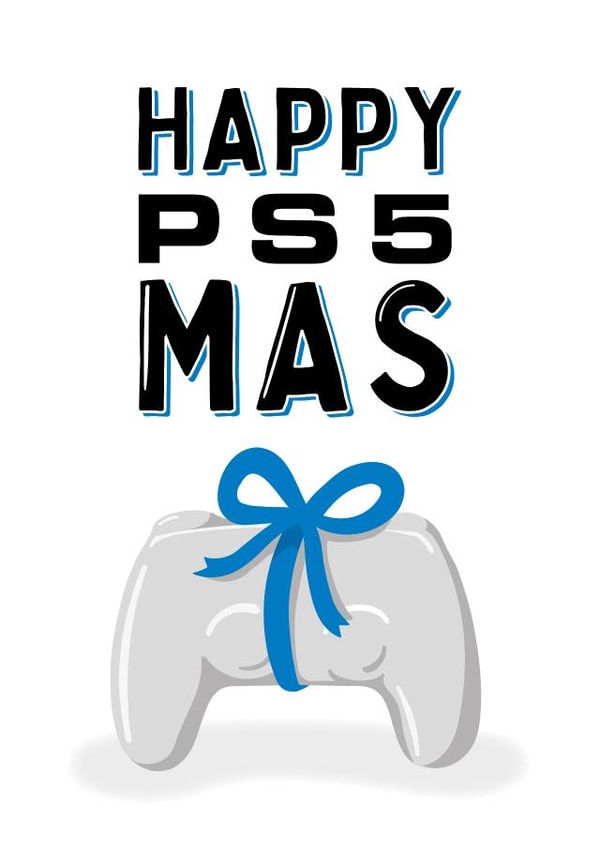 Playstation ps5 Christmas Card 14564 created by Mr Muir