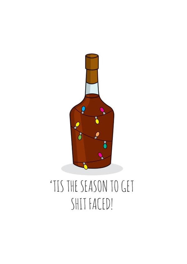 adult alcohol Christmas Card 45422 created by Cute N Quirky Creations