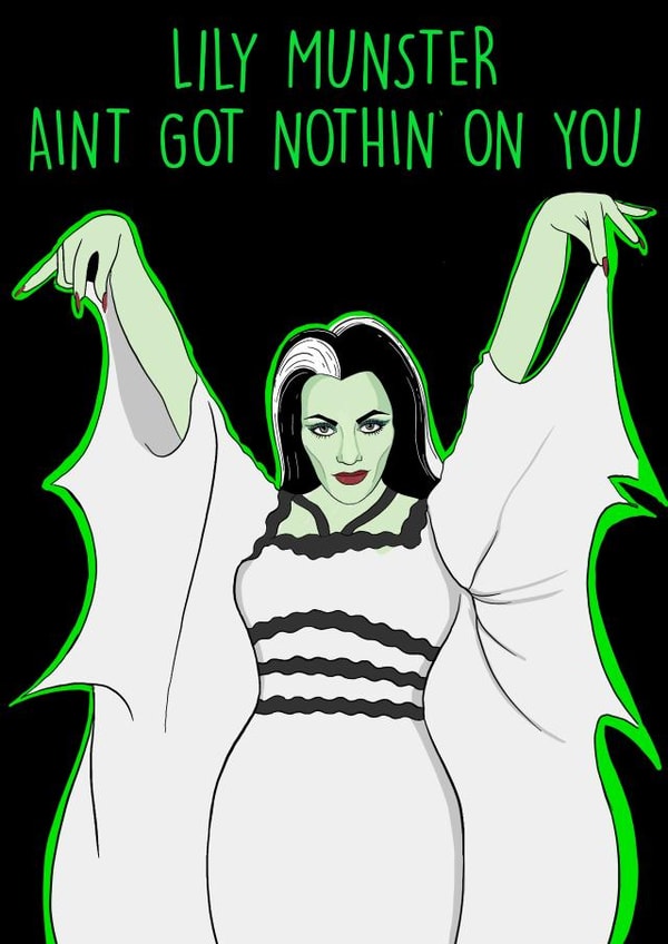 Lily Munster Goth Card 20462 created by Jess Hankinson
