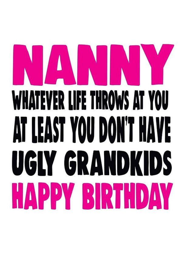 nan  grandma Birthday Card 10206 created by Cheeky Chops Cards