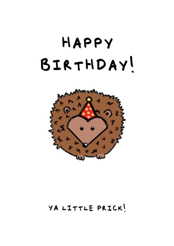 hedgehog prick Birthday Card 14092 created by Little paper pick me ups 