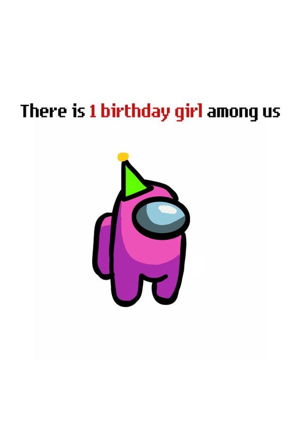 Among us Gamer Birthday Card 20423 created by SJdesigns