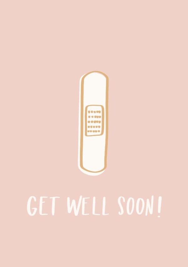 plaster band aid Get Well Card 20357 created by Jenni Ahlberg - Jeah Design