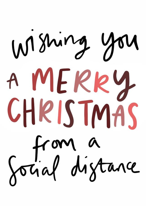 Merry Christmas From A Social Distance Christmas Card created by Studio Yelle