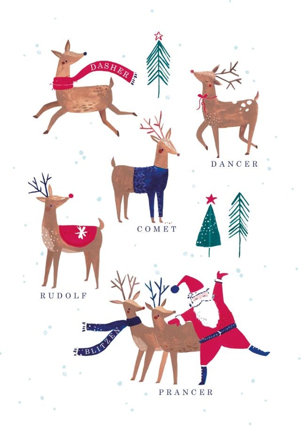 classic reigndeer Christmas Card 18250 created by Hotchpotch 