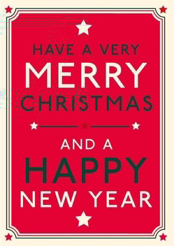 typography new year Christmas Card 18251 created by Hotchpotch 