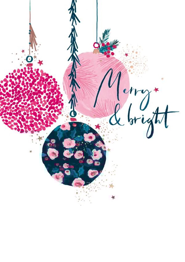 classic baubles Christmas Card 18252 created by Hotchpotch 