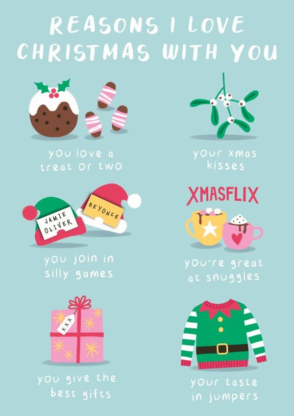 Reasons I Love Christmas With You Card created by Design By Day