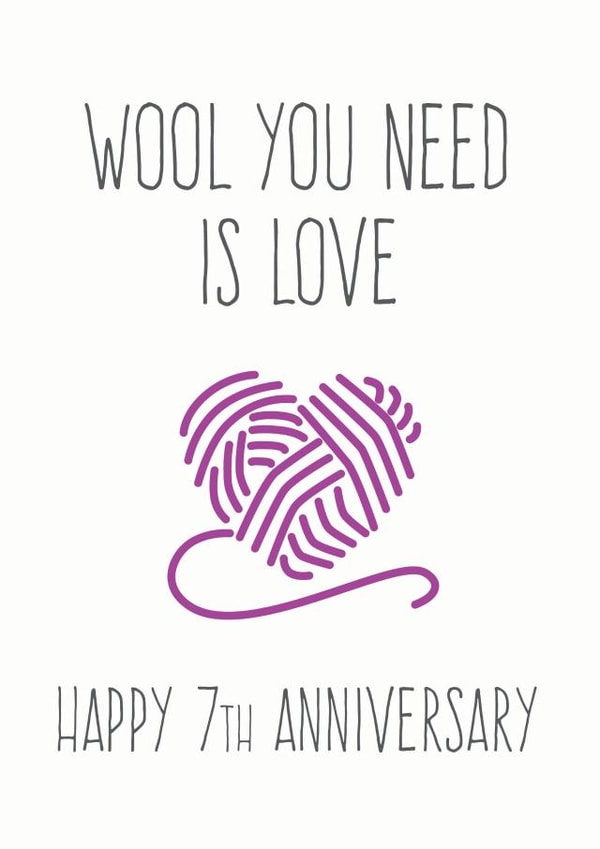 Wool You Need Is Love - Happy 7th Anniversary created by FrednTrev.