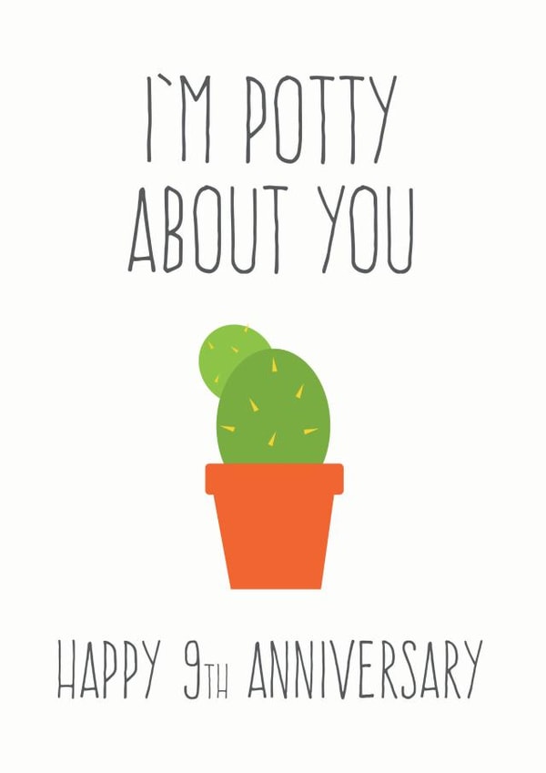 I'm potty about you, Happy 9th Anniversary created by FrednTrev.