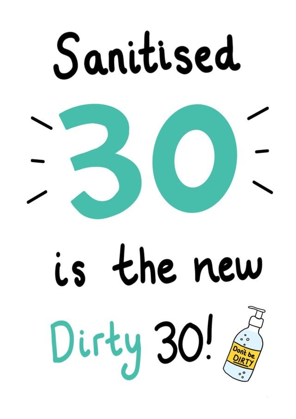 Sanitised 30 Birthday Card created by Thriftbox