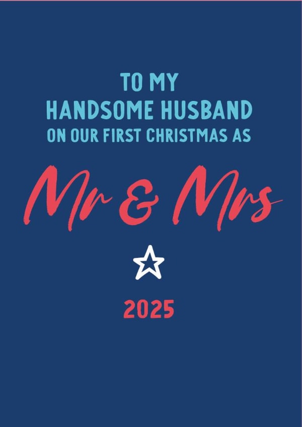 Husband First Christmas as Mr & Mrs created by Percy & Pearl