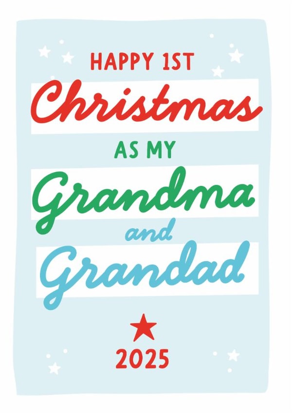 First Christmas as my Grandma and Grandad from the baby created by Percy & Pearl