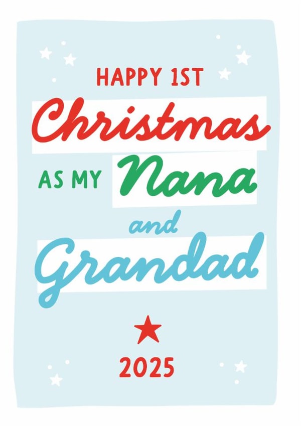 Nana and Grandad first christmas created by Percy & Pearl