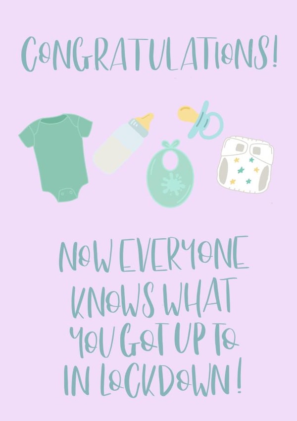 Baby  Lockdown  Pregnancy Card 13627 created by Laura Did That