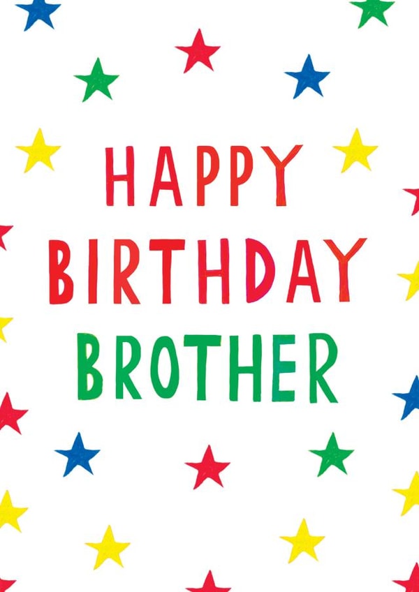 brother typography Birthday Card 17728 created by Earlybird