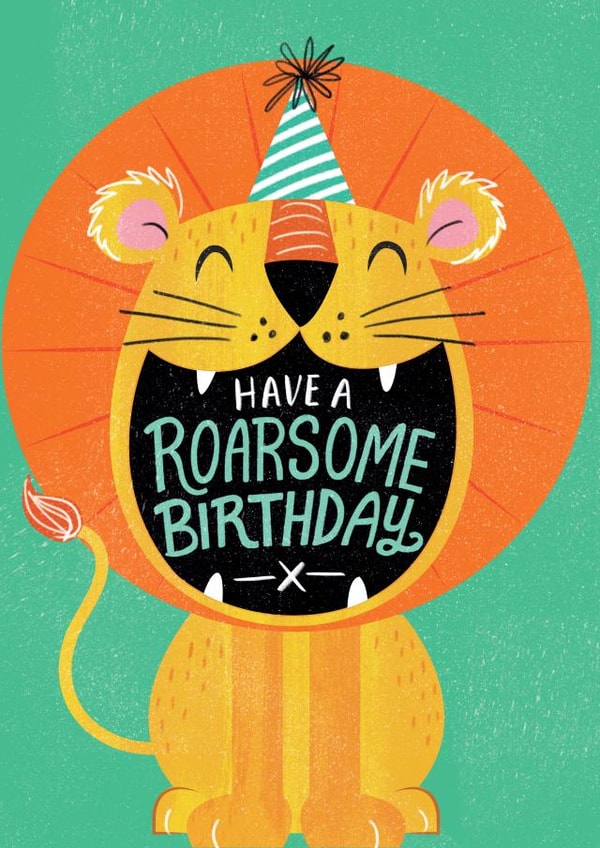 Child lion Birthday Card 19713 created by Dalia Clark Design