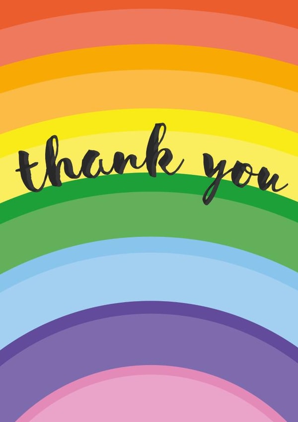 arty typography Thank You Card 19802 created by Louise Parr Studio