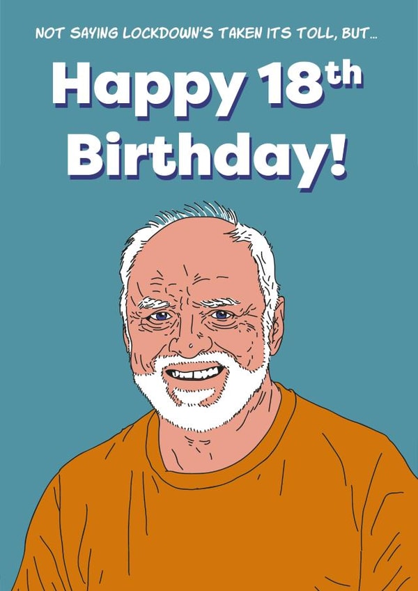 Post Lockdown 18th Birthday card created by Gideon Caspi