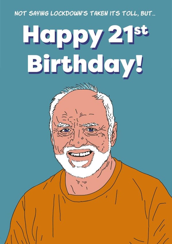 Post lockdown birthday card created by Gideon Caspi