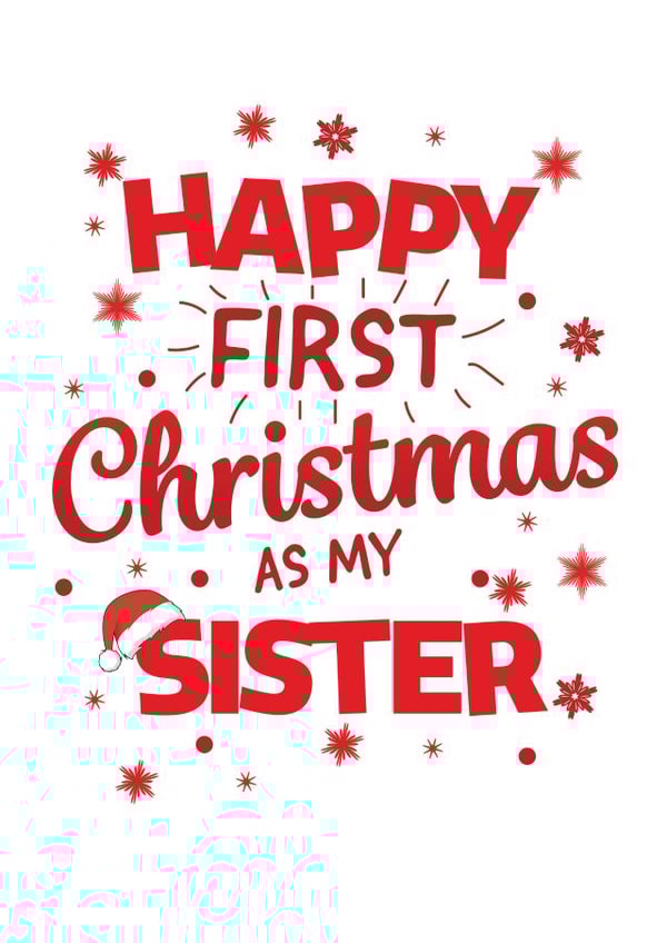 siblings sister Christmas Card 10367 created by Yeti Design