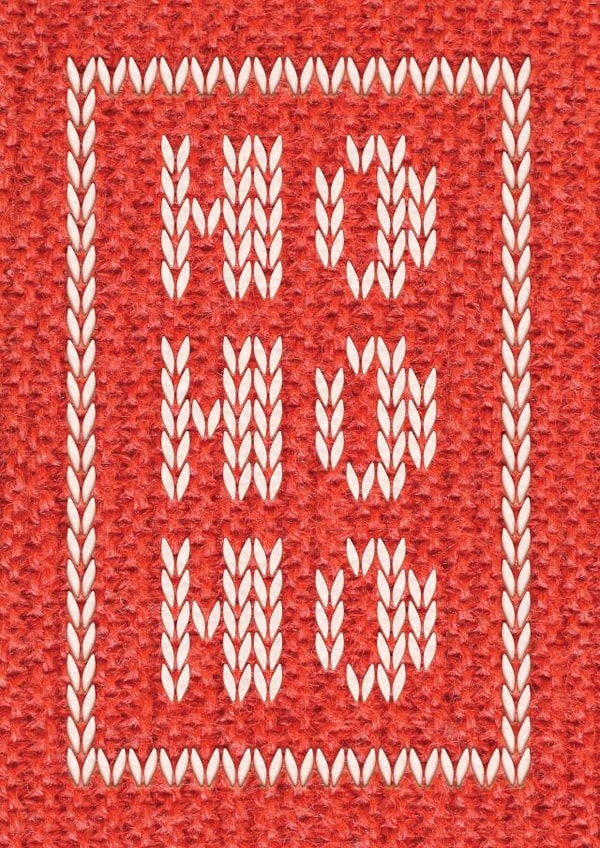 hohoho knitted Christmas Card 6992 created by The Happy Little Print Shop