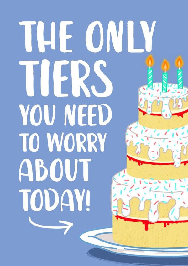 funny three Birthday Card 4157 created by The Cake Thief