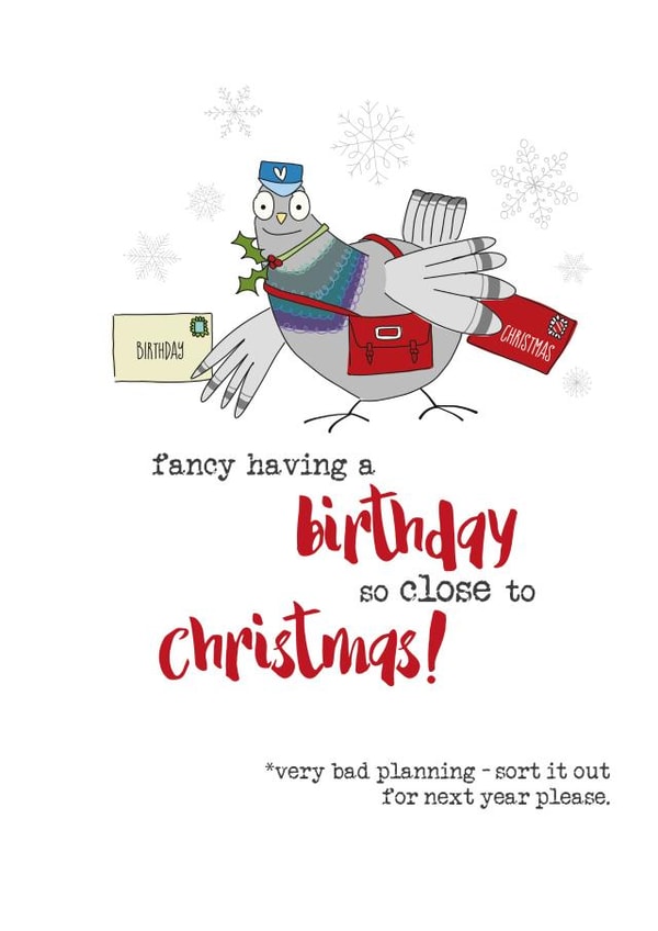 christmas birthday happy birthday Christmas Card 2744 created by Dandelion Stationery