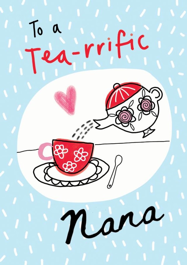nana tea Birthday Card 20447 created by Lindsay loves to draw