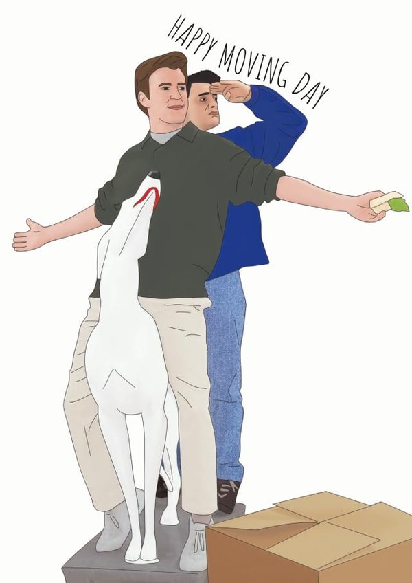 Joey and Chandler happy moving day created by Meme Girls Designs