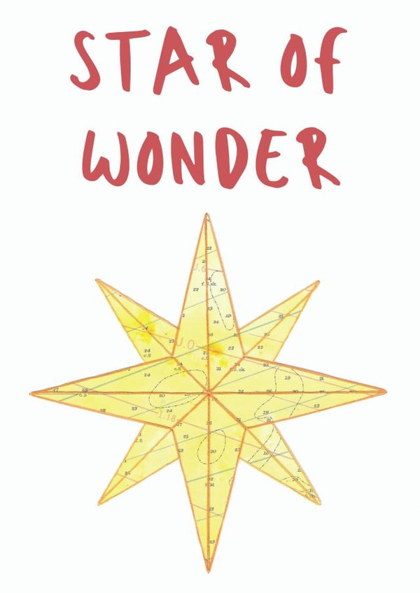 Star of Wonder Nautical Compass Christmas Card created by NaviStitch