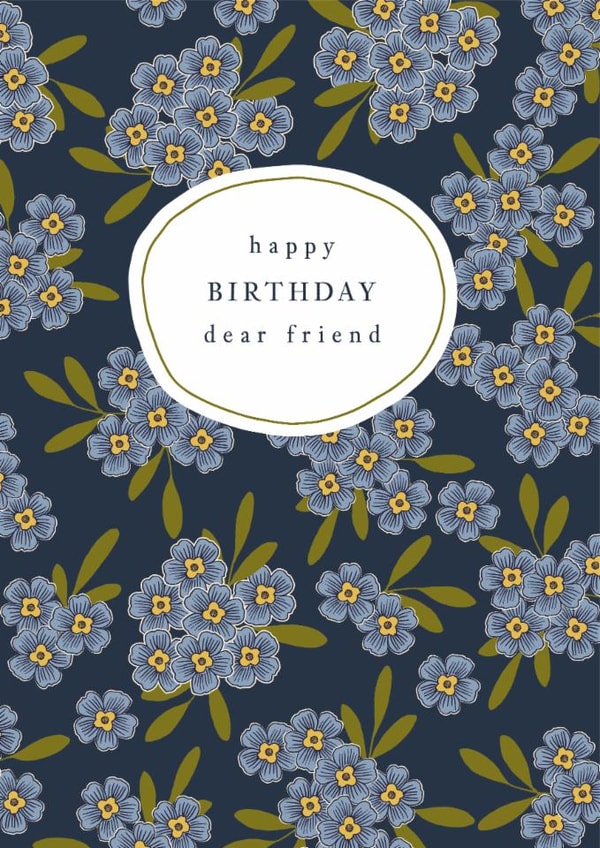 Forget me not friends birthday card created by Gooseberry Moon