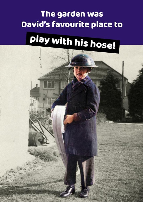 Humourous vintage photo greetings card created by Pick Nick