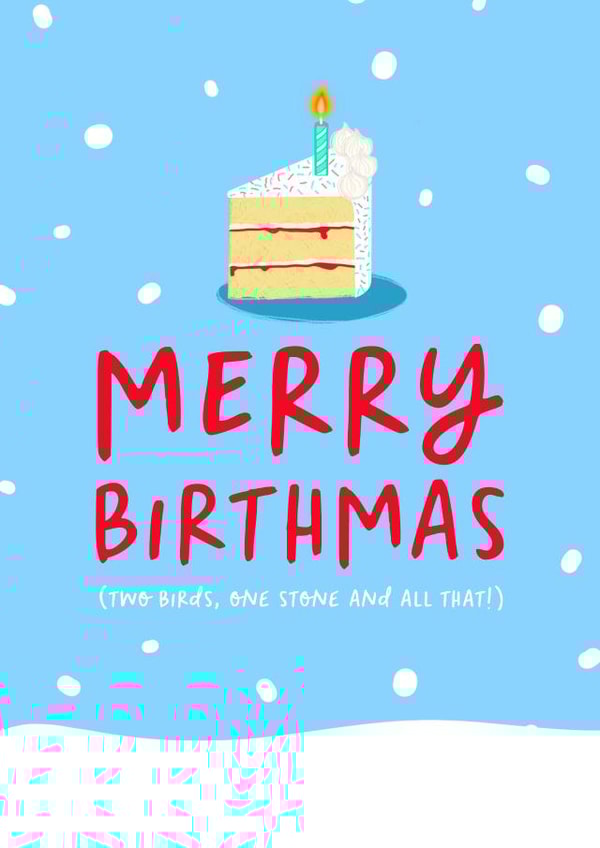 Funny December Birthday Card created by The Cake Thief