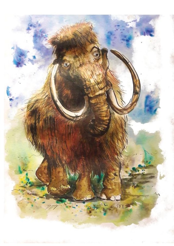 Mammoth Dino Card created by Sally Taylor